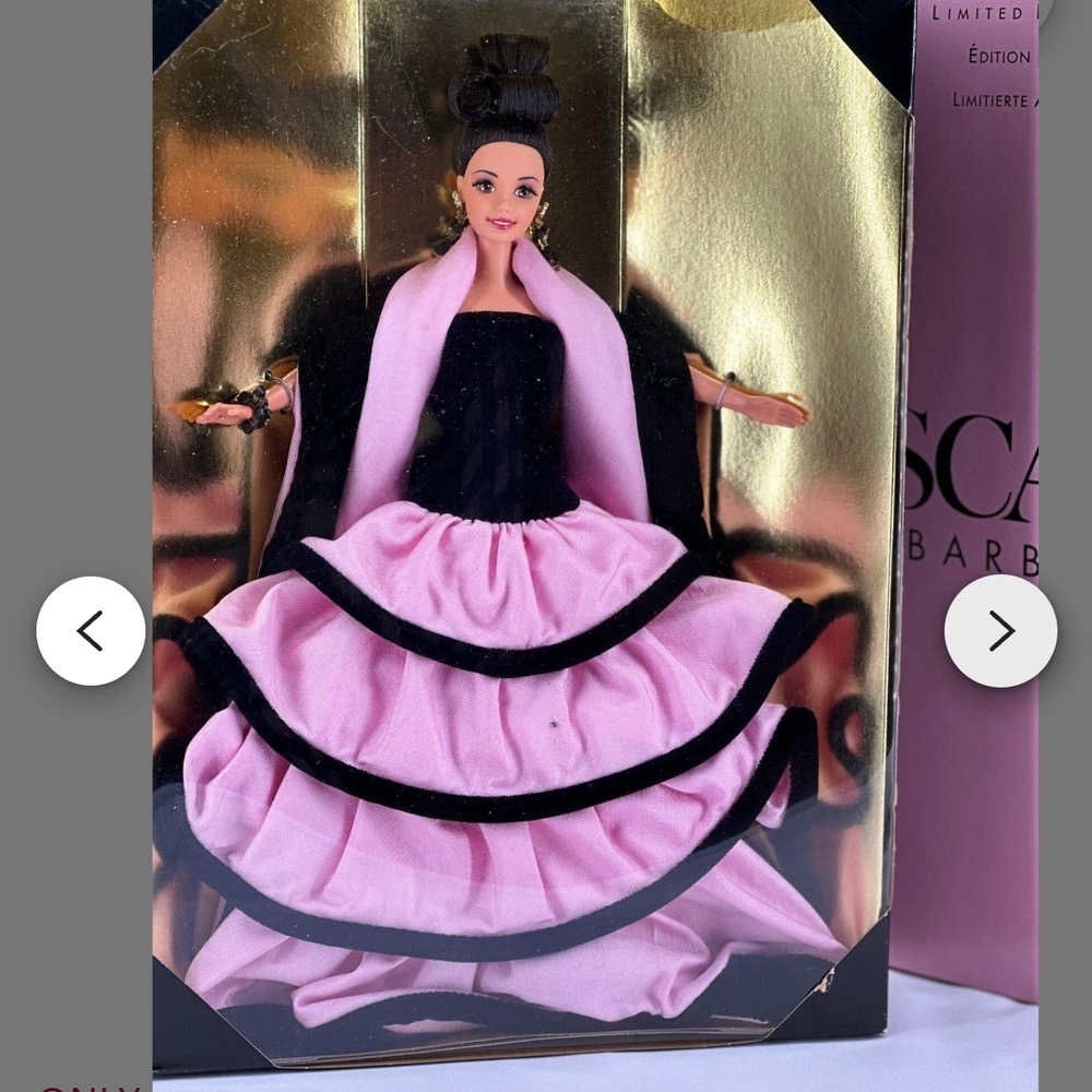 Barbie in Elegant Pink and Black Gown